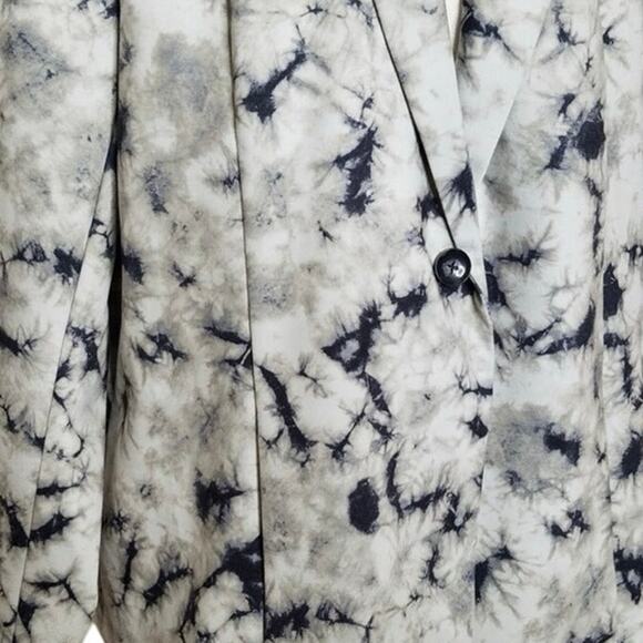 LOGO by Lori Goldstein Black Tie Dye Blazer XL - Picture 3 of 11